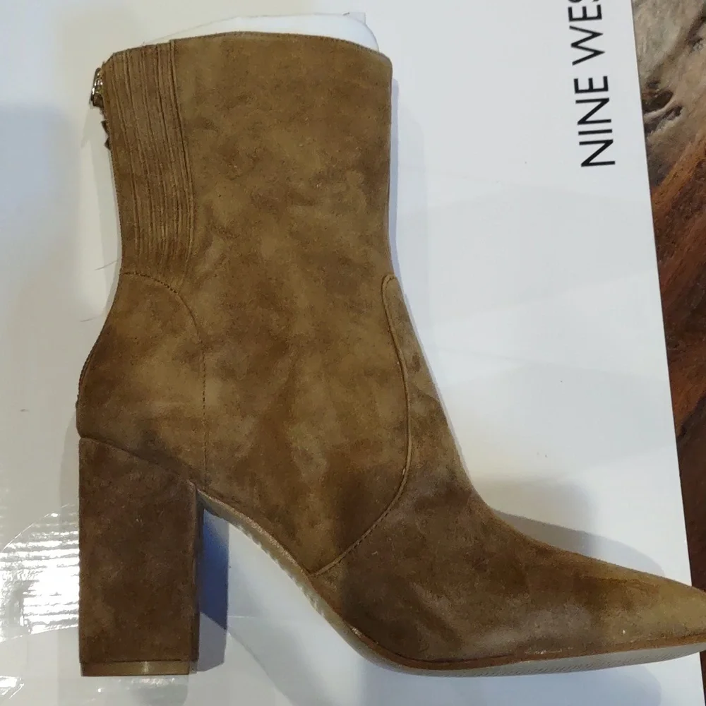 Nine West Brown suede leather boots, new